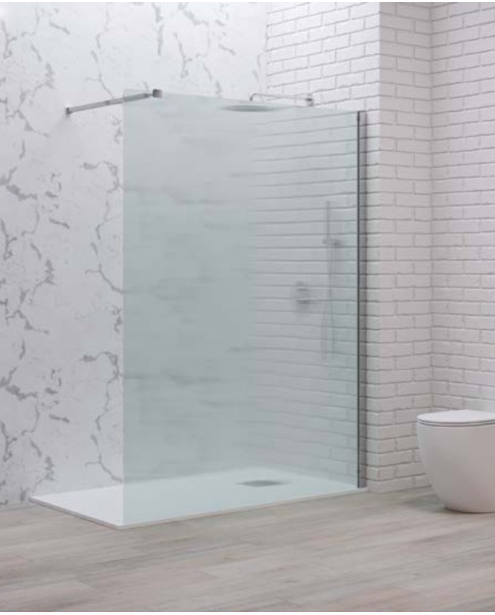 Cabina doccia Walkin - Tipologia Walkin 1 Cromo -  Vetro Flute