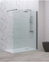 Cabina doccia Walkin - Tipologia Walkin 1 Gun Metal - Vetro Flute