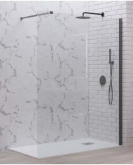 Cabina doccia Walkin - Tipologia Walkin 1 Gun Metal - Vetro Trasparente