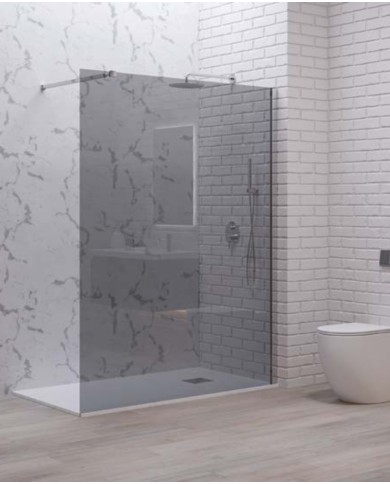 Cabina doccia Walkin - Tipologia Walkin 1 Nero - Vetro Fume