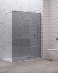 Cabina doccia Walkin - Tipologia Walkin 1 Nero - Vetro Fume