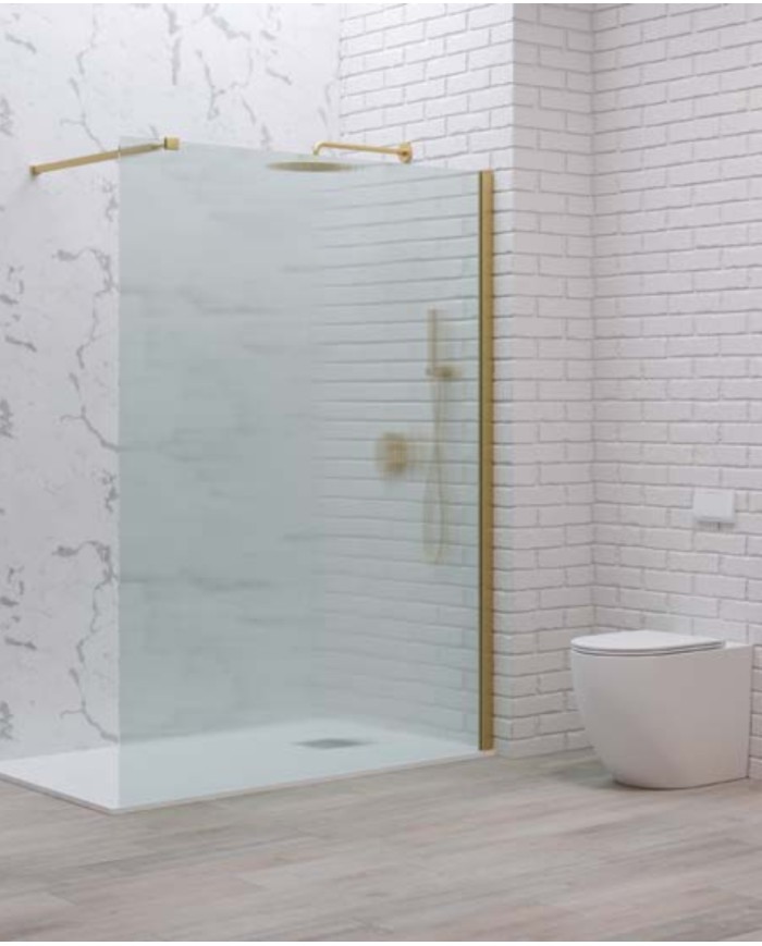 Cabina doccia Walkin - Tipologia Walkin 1 Oro - Vetro Flute