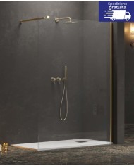 Cabina doccia Walkin - Tipologia Walkin 1 Oro - Vetro Trasparente
