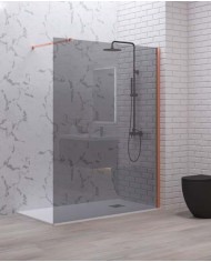 Cabina doccia Walkin - Tipologia Walkin 1 Rose Gold - Vetro Fume