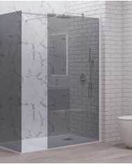 Cabina doccia Walkin - Tipologia Walkin 2 Bianco - Vetro Fume