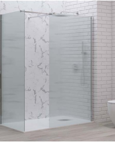 Cabina doccia Walkin - Tipologia Walkin 2 Cromo - Vetro Flute