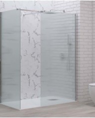 Cabina doccia Walkin - Tipologia Walkin 2 Cromo - Vetro Flute