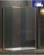 Cabina doccia Walkin - Tipologia Walkin 2 Oro - Vetro Flute