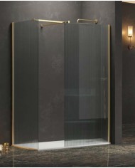 Cabina doccia Walkin - Tipologia Walkin 2 Oro - Vetro Flute