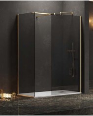 Cabina doccia Walkin - Tipologia Walkin 2 Oro - Vetro Fume