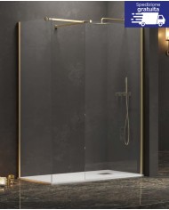 Cabina doccia Walkin - Tipologia Walkin 2 Oro - Vetro Trasparente