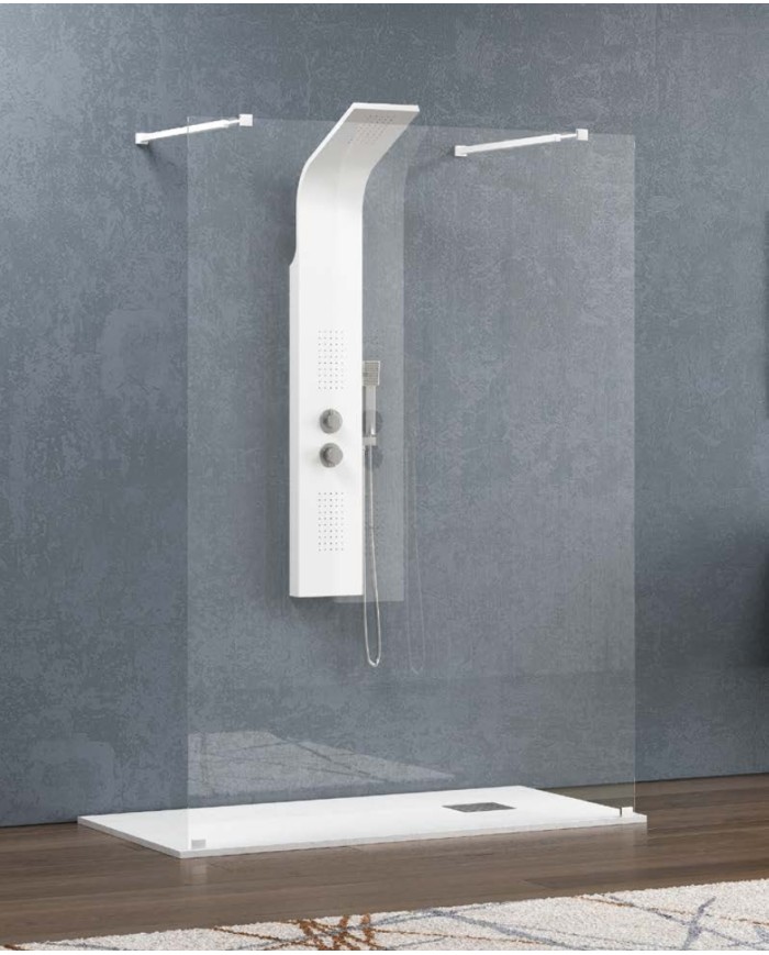 Cabina doccia Walkin - Tipologia Walkin 3 Bianco - Vetro Trasparente