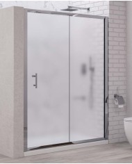 Cabina doccia da muro a muro - Tipologia Flora 500 Cromo - Vetro Icy