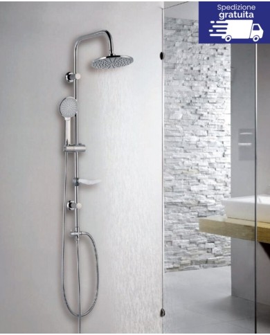 Colonna doccia fissa nera - Serie Magda