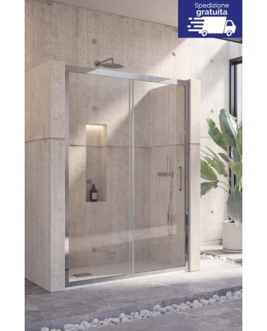 Cabina doccia da muro a muro - Tipologia Inox 400