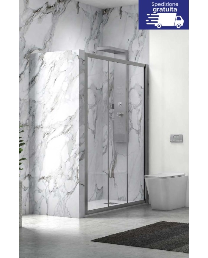 Cabina doccia da muro a muro - Tipologia Penta 300