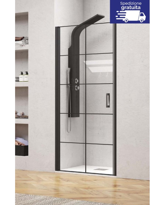 Cabina doccia da muro a muro - Tipologia Pivot Porta