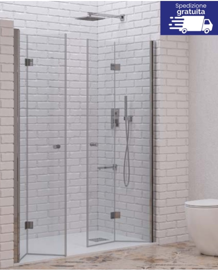 Cabina doccia da muro a muro - Tipologia S 7 DP Cromo