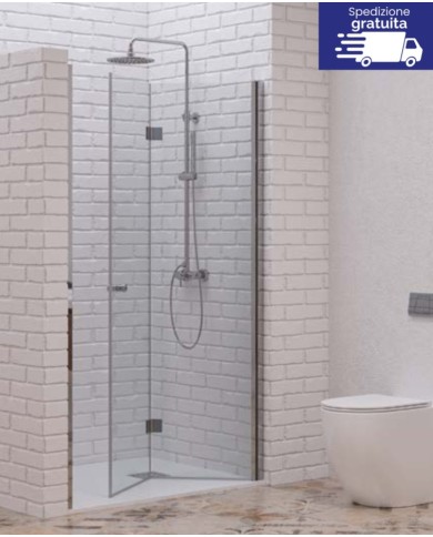 Cabina doccia da muro a muro - Tipologia S 7 Porta Cromo