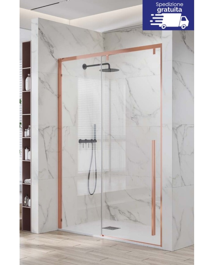 Cabina doccia da muro a muro - Tipologia Santorini 400 Rose Gold