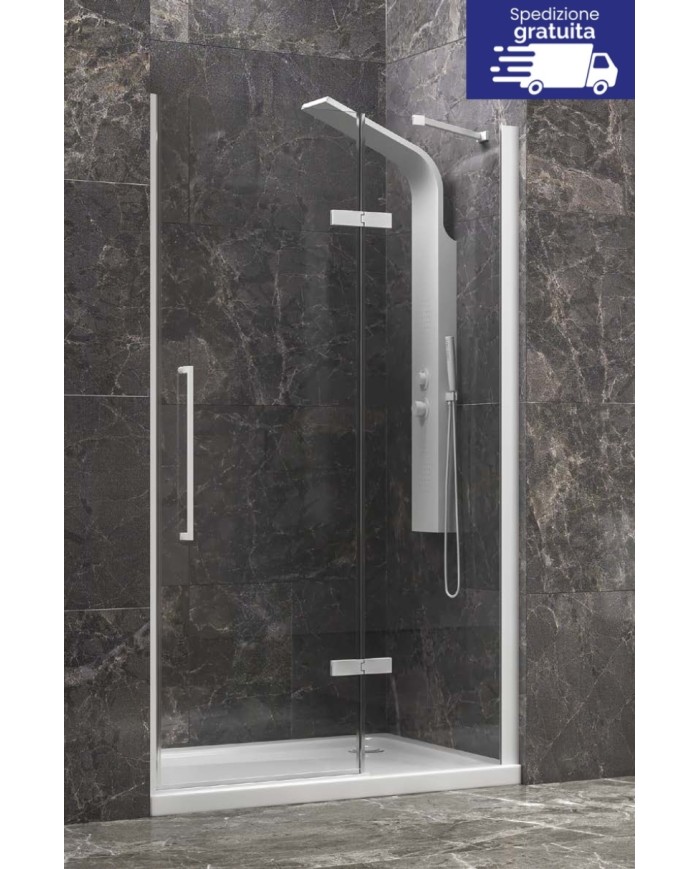 Cabina doccia da muro a muro - Tipologia Tinos 400 Bianco