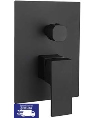 Miscelatore incasso doccia nero a 4 vie - Serie Delos