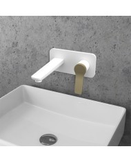 Miscelatore bianco da incasso per lavabo - Serie Andare