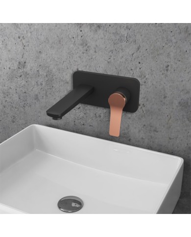 Miscelatore lavabo nero da incasso - Serie Andare