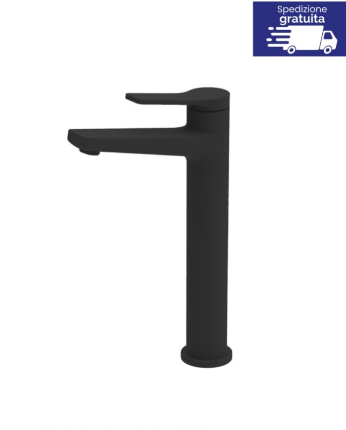 Miscelatore nero per lavabo alto - Serie Andare