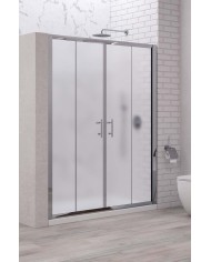 Cabina doccia da muro a muro - Tipologia Flora 600 Cromo - Vetro Icy