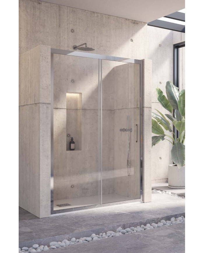 Cabina doccia da muro a muro - Tipologia Inox 400
