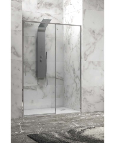 Cabina doccia da muro a muro - Tipologia Lea 400 Cromo