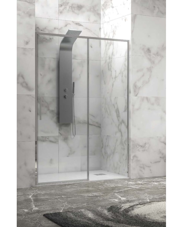 Cabina doccia da muro a muro - Tipologia Lea 400 Cromo