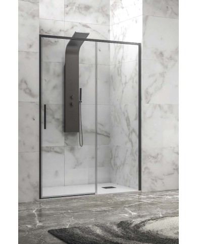 Cabina doccia da muro a muro - Tipologia Lea 400 Nero