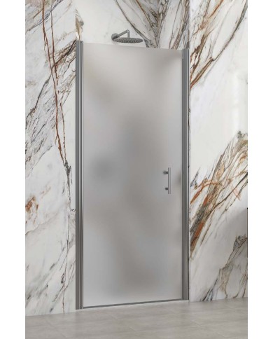 Cabina doccia da muro a muro - Tipologia S 28 Alto Porta Cromo - Vetro Icy