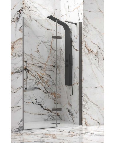 Cabina doccia da muro a muro - Tipologia Tinos 400 Gun Metal
