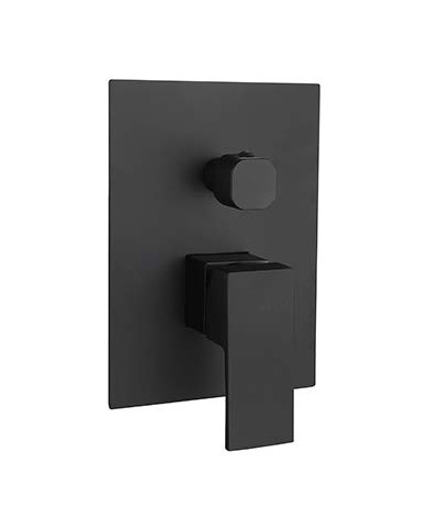 Miscelatore incasso doccia nero a 4 vie - Serie Delos