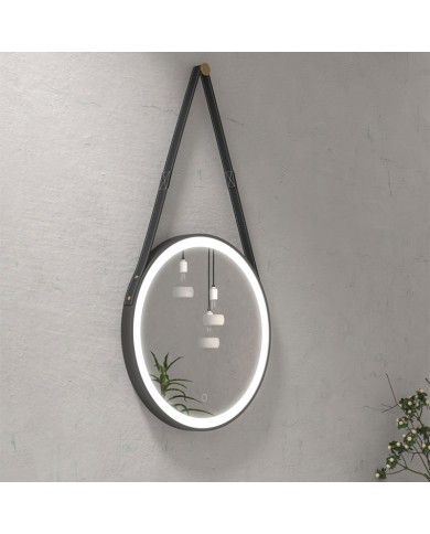Specchio tondo con cinghia - Serie Anatoli
