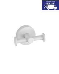 Appendino doppio - Serie Uno Bianco Opaco