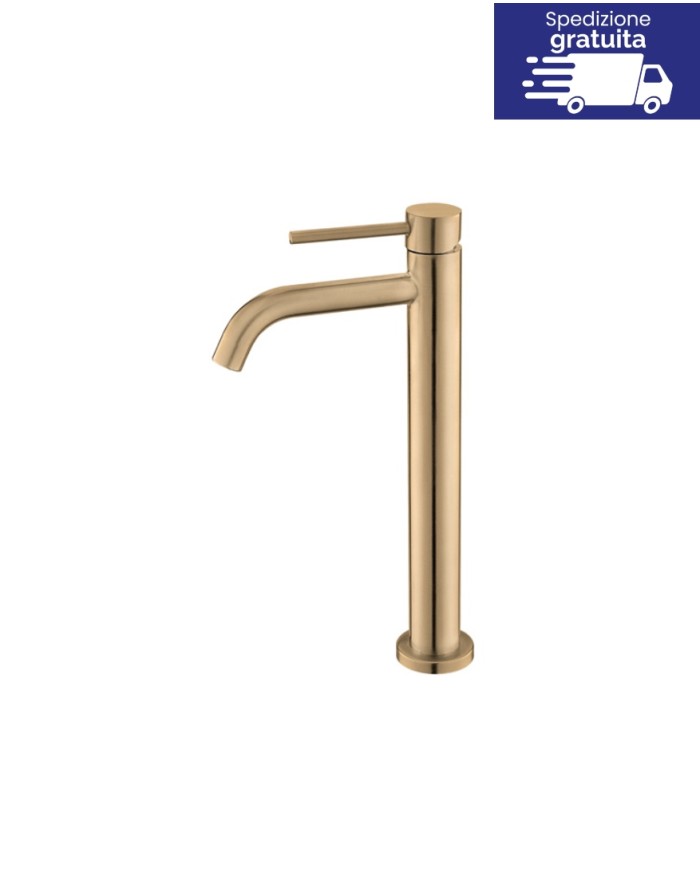 Miscelatore alto per lavabo - Serie Artemis Rose Gold