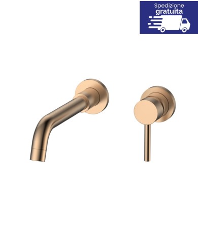 Miscelatore da incasso per lavabo - Serie Artemis Rose Gold