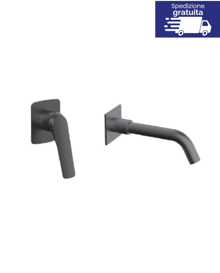 Miscelatore da incasso per lavabo - Serie Lea Gun Metal