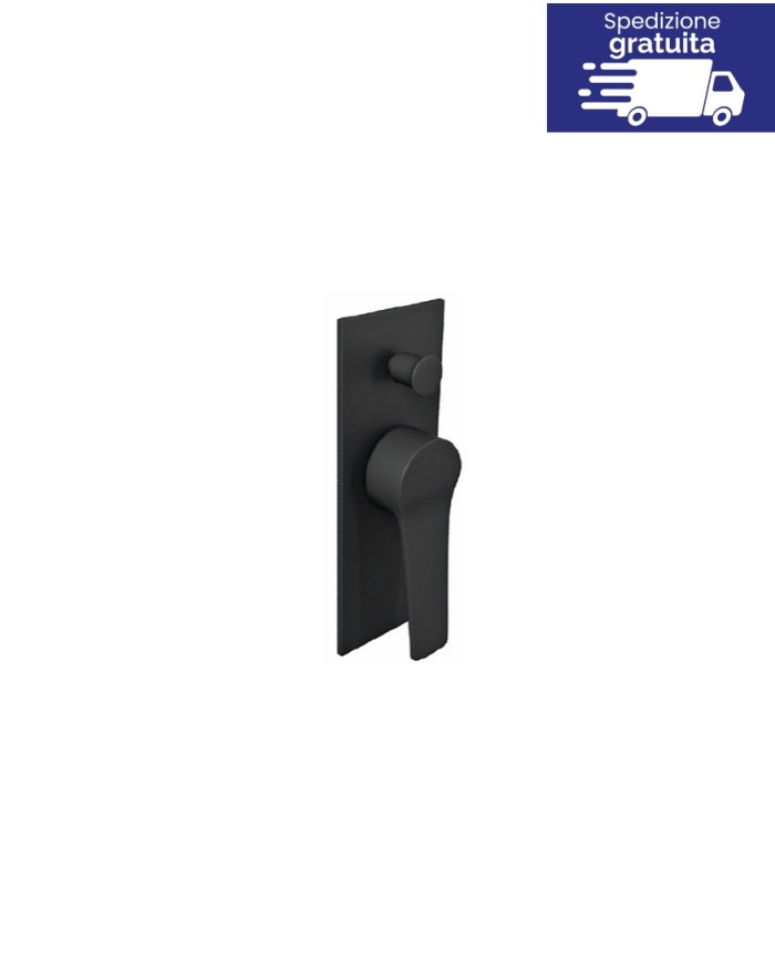 Miscelatore incasso 4 vie per doccia - Serie Andare Nero