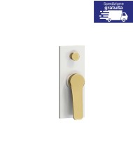 Miscelatore incasso a 4 vie per doccia - Serie Andare Bianco-Bronze