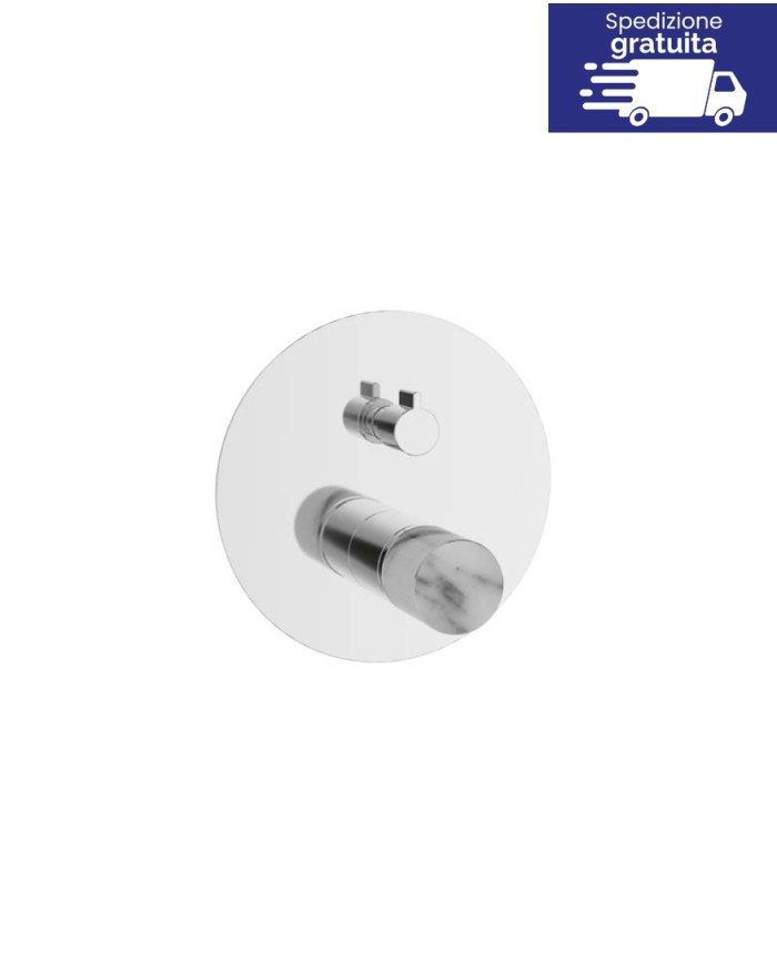 Miscelatore incasso a 4 vie per doccia - Serie Joan Marmo