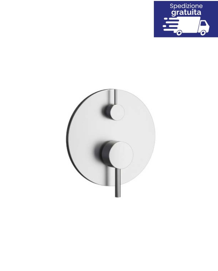 Miscelatore incasso per doccia a 4 vie - Serie Artemis Inox Satinato