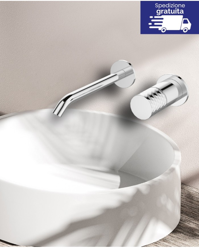 Miscelatore lavabo da incasso - Serie Joan Brass Pattern