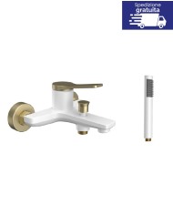 Miscelatore per vasca - Serie Andare Bianco-Bronze