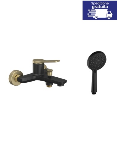Miscelatore per vasca - Serie Andare Nero-Bronze