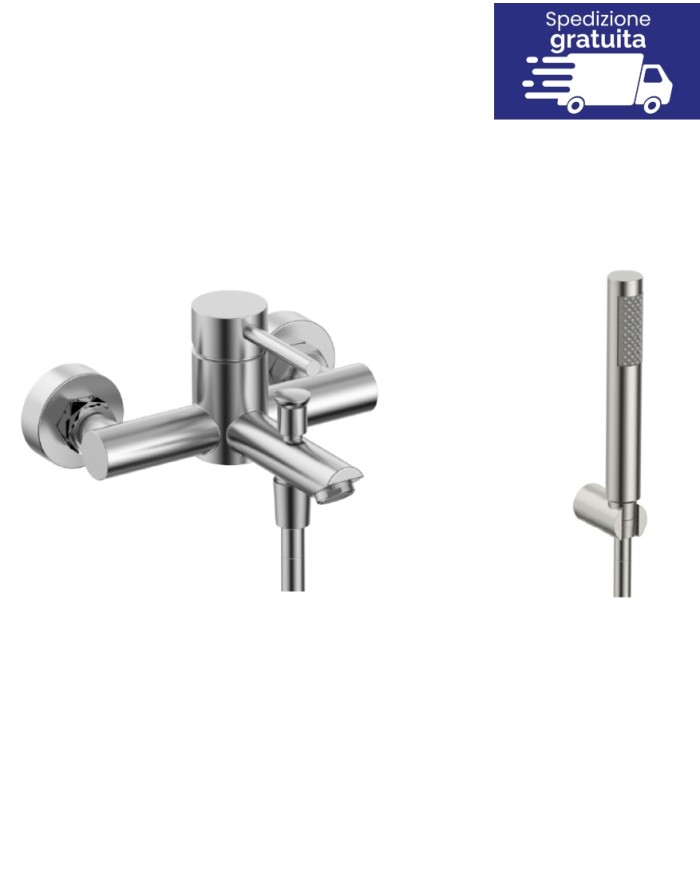 Miscelatore per vasca - Serie Artemis Inox Satinato